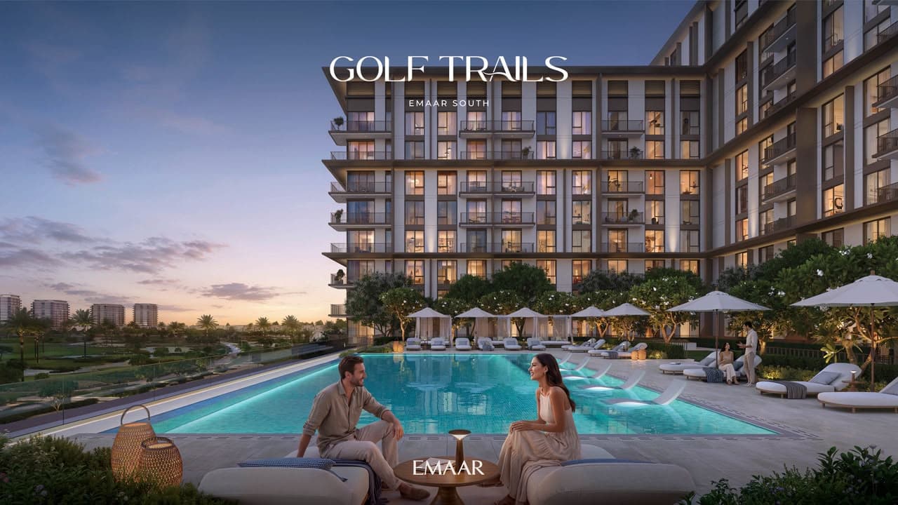 Golf Trails infinity pool deck at dusk
