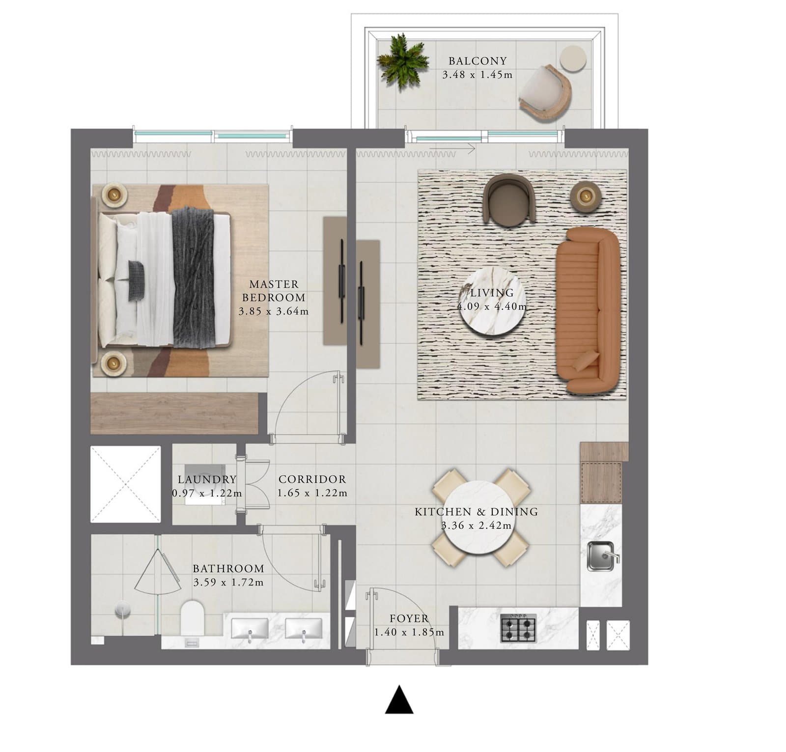 1 Bedroom Apartment floor plan