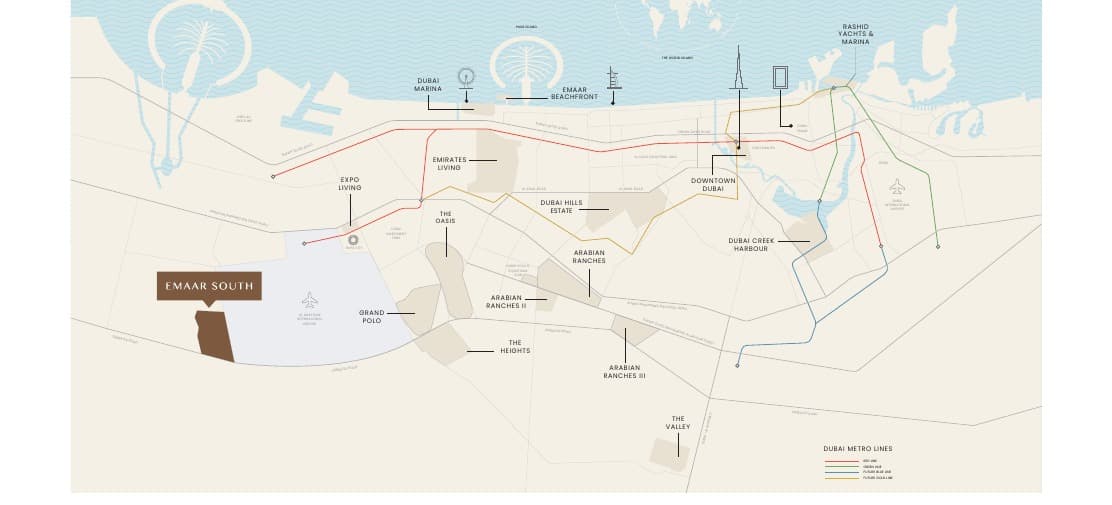 Golf Trails at Emaar South location