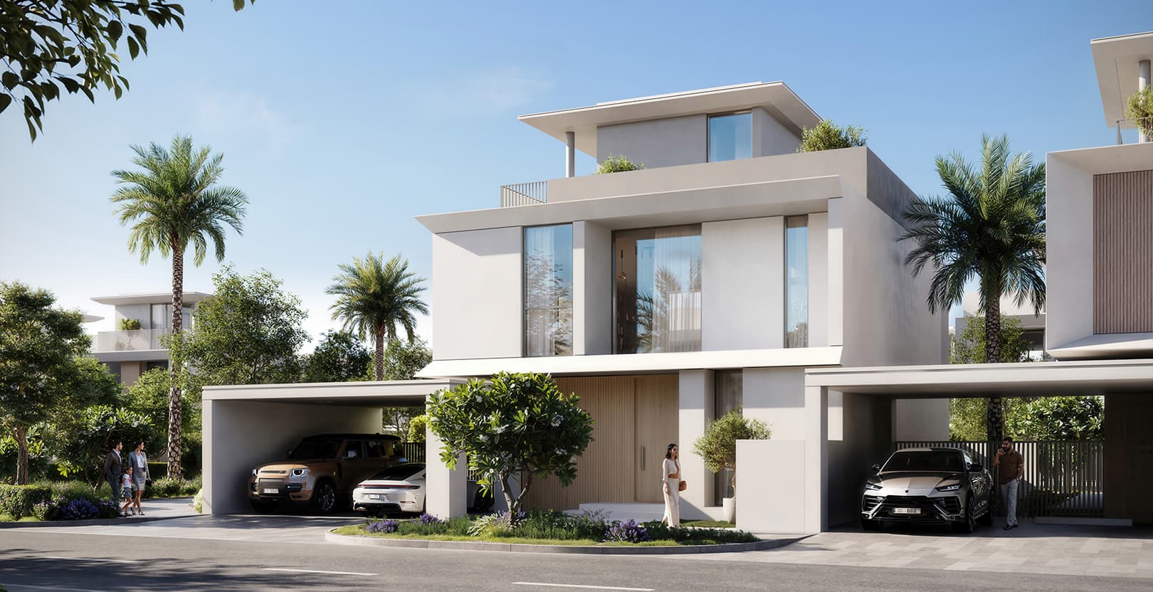 Selvara 4 villa exterior, daytime - Emaar render