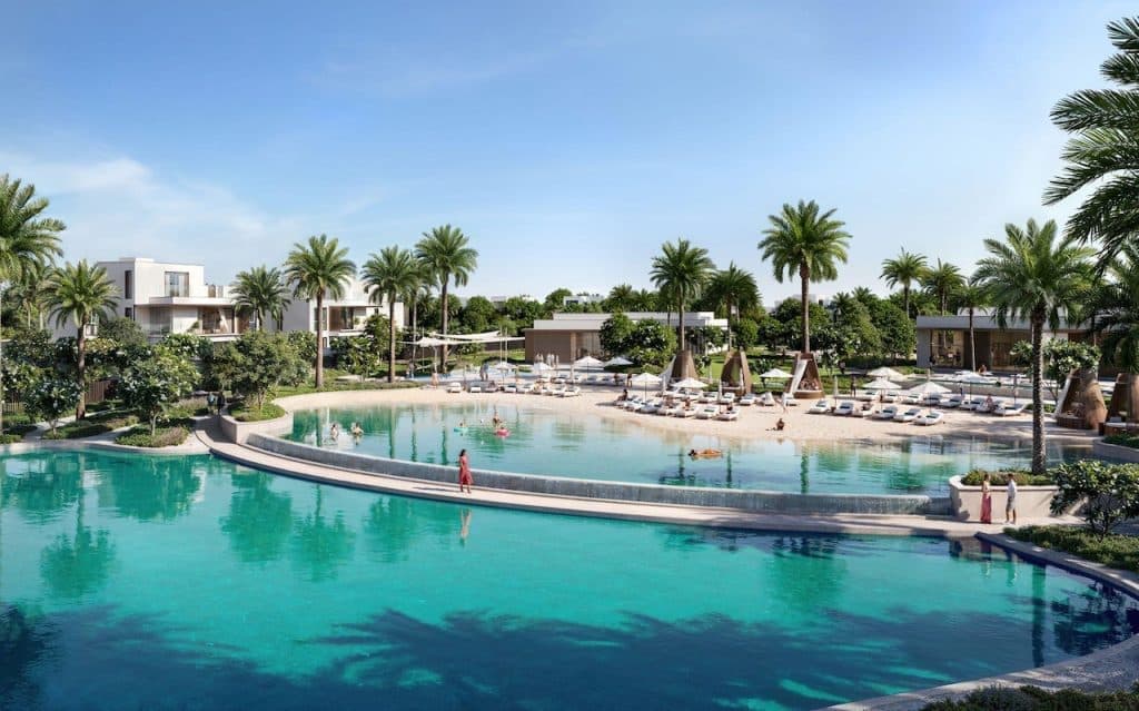 The Oasis community beach